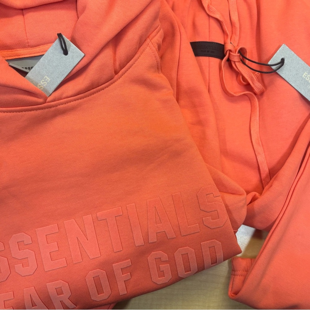 Essentials Orange Sweatshirt Vibrant Casual Style